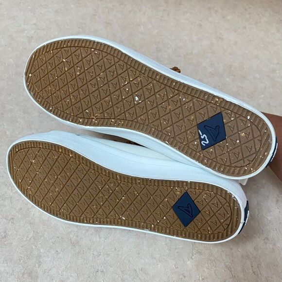 NWOT‎ Sperry Womens Sneaker CREST HIGH TOP Size 7.5 White Fabric - Picture 7 of 7
